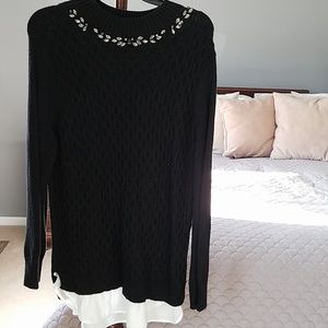 VERAWANG jewel neck sweater